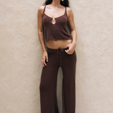 Maxie Knit Top - Brown